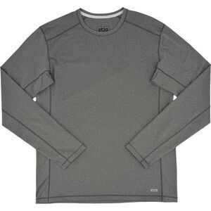 NEW Stio Men's Crester Active Tee Long Sleeve Magnet Heather Medium